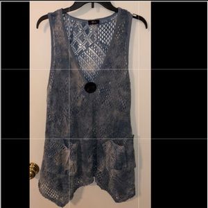 Blue and white blouse